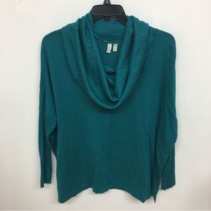 Madison Teal Cowl-neck Oversized Sweater Size L
